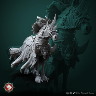 devil horse pre-supported white werewolf tavern Toys & Games Tabletop Characters Creatures Sci-Fi Universe Board Store animal game rpg character boardgame tabletop dnd ttrpg dndcharacter 3d print model - Mito3D