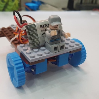 lego 9g servo mount omnidirectional wheel 3dprintaz Toys & Games Construction, Building Sets Blocks Lego compatible related robot 3d print model - Mito3D