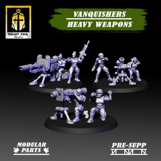 vanquishers heavy weapons knight soul studio Toys & Games Tabletop Characters Creatures Sci-Fi Universe Board 40k army female guard soldier warhammer weapon imperial astra militarum 40000 catachan imperium krieg lasgun cadia korps 3d print model - Mito3D