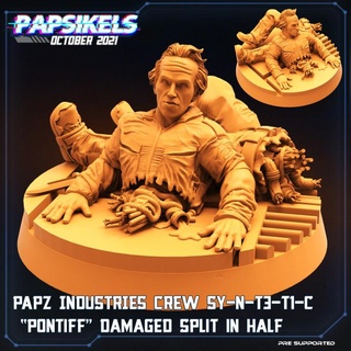 papz industries crew sy-n-t3-t1-c pontiff damaged set papsikels miniatures Toys & Games Tabletop Characters Creatures Sci-Fi Universe Board Store android dead destroyed expired malfunction 3d print model - Mito3D