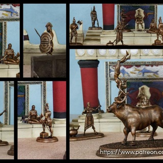 minoan palace feast - scenery set gadgetworks Toys & Games Tabletop Characters Creatures Fantasy Universe Board Store 3D Printable Terrain historical miniatures rpg tabletop minis dnd 32mm ttrpg tabletop&gt 3d printable terrain&gt fantasy terrain 3d print model - Mito3D