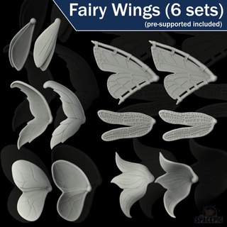 fairy wing upgrade kit commander spacepig Toys & Games Tabletop accessories Characters Creatures Fantasy Universe Board Store butterfly dragonfly wings feywild witchlight delight 3d print model - Mito3D