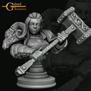 dwarf bust - thalia galaad miniatures Toys & Games Tabletop Characters Creatures Fantasy Universe Board Store Fan Art Busts dragon hero mini roleplay hammer tabletop dungeon 3d print model - Mito3D