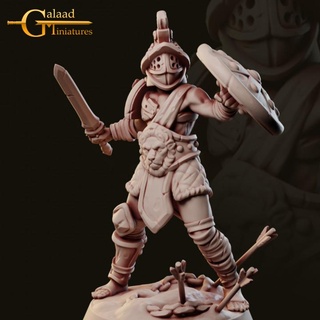 arena fighters release - swordman galaad miniatures Toys & Games Tabletop Characters Creatures Fantasy Universe Board Store dragon fighter roleplay gladiator tabletop dungeon patreon pit 3d print model - Mito3D