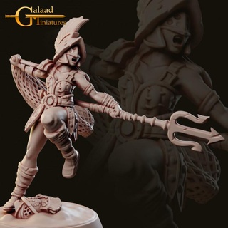 arena fighters release - retiarius galaad miniatures Toys & Games Tabletop Characters Creatures Fantasy Universe Board Store dragon female fighter roleplay gladiator tabletop dungeon patreon pit 3d print model - Mito3D