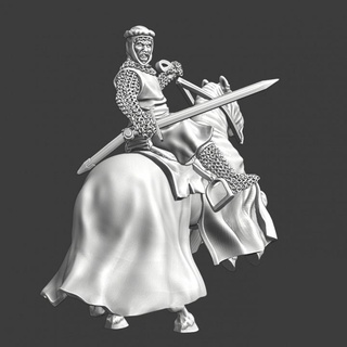 medieval montado teutônico cavaleiro lago tubos norte cruzadas miniaturas brinquedos jogos tampo mesa personagens criaturas fantasia universo borda loja batalha guerra martelo Guerreiro 28mm cavalaria cruzado knigt Bretão 3d print model - Mito3D