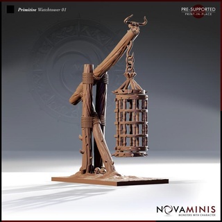 primitive gibbet 01 novaminis Toys & Games Tabletop Characters Creatures Fantasy Universe Board Store 3D Printable Terrain dragons dungeons fantasy mini monster rpg cage roleplaying tabletop 28mm dnd pathfinder prison ttrpg presupported 3d print model - Mito3D