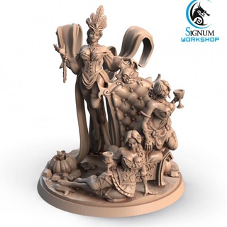 three seductive vampires signum workshop Toys & Games Tabletop Characters Creatures Fantasy Universe Board demon dungeons fantasy female miniatures undead vampire tabletop succubus ttrpg presupported 3d print model - Mito3D
