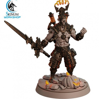 experimental warrior sword signum workshop Toys & Games Tabletop Characters Creatures Fantasy Universe Board dungeons fantasy halloween horror miniatures scary sci-fi undead zombie tabletop ttrpg presupported 3d print model - Mito3D