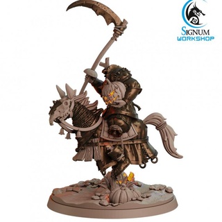 headless scarecrow knight signum workshop Toys & Games Tabletop Characters Creatures Fantasy Universe Board beast dungeons fantasy halloween horror miniatures scary undead tabletop scythe rider ttrpg presupported 3d print model - Mito3D