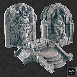 altar dais angel edifices support-free evan carothers Toys & Games Tabletop Characters Creatures Fantasy Universe Board Store 3D Printable Terrain religion church supportless holy cleric 3d print model - Mito3D