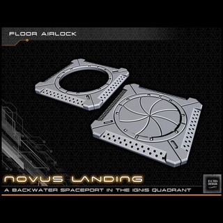 sci-fi floor airlock support-free evan carothers Toys & Games Tabletop accessories Characters Creatures Sci-Fi Universe Board hangar 3d print model - Mito3D