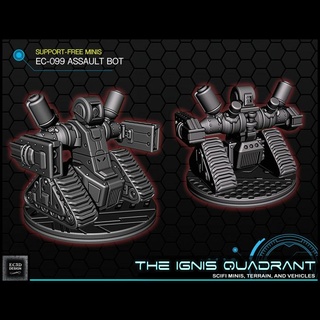 sci-fi assault bot support-free evan carothers Toys & Games Tabletop Characters Creatures Sci-Fi Universe Vehicles Machines Board robot 3d print model - Mito3D