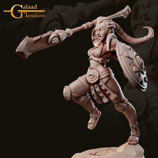 arena fighters release - sanna galaad miniatures Toys & Games Tabletop Characters Creatures Fantasy Universe Board Store dragon female fighter roleplay gladiator tabletop dungeon patreon pit 3d print model - Mito3D