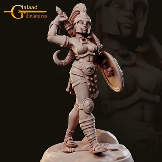 arena fighters release - sanna bis galaad miniatures Toys & Games Tabletop Characters Creatures Fantasy Universe Board Store dragon female fighter roleplay gladiator tabletop dungeon patreon pit 3d print model - Mito3D