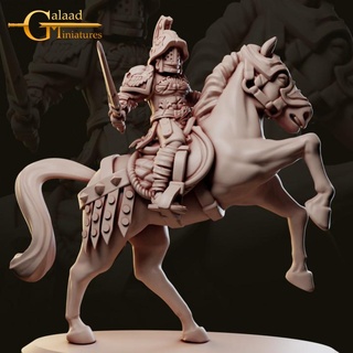 arena fighters release - mounted fighter 2 galaad miniatures Toys & Games Tabletop Characters Creatures Fantasy Universe Board Store dragon roleplay horse gladiator tabletop dungeon patreon ride pit 3d print model - Mito3D