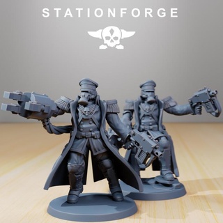 grimguard - officer station forge Toys & Games Tabletop Characters Creatures Sci-Fi Universe Board guard death ww2 imperial cult military scifi astra commissar redmakers 3d print model - Mito3D