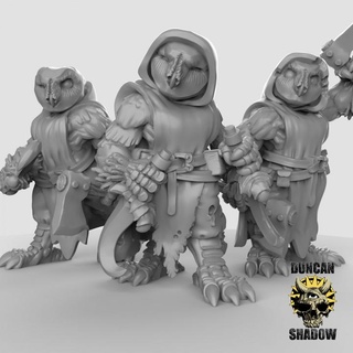 owl folk hand weapons pre supported duncan shadow Toys & Games Tabletop Characters Creatures Fantasy Universe Board Store bird dungeonsanddragons dnd tabletopgames anthropomorphic kingsofwar ttrpg anthro presupported birdfolk humblewood burrowsandbadgers 3d print model - Mito3D