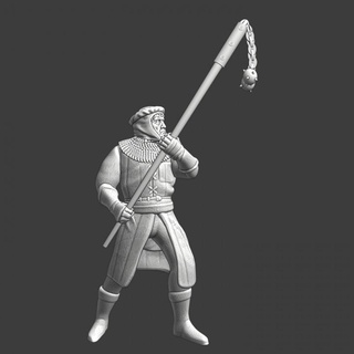 medieval infantry flail pole weapon northern crusades miniatures Toys & Games Tabletop Characters Creatures Fantasy Universe Board Store human model wargaming warhammer 28mm peasant crusader sergeant bretonian shieldwall 3d print model - Mito3D