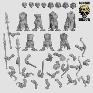 owl folk multipart kit pre supported duncan shadow Toys & Games Tabletop accessories Characters Creatures Fantasy Universe Board Store bird dungeonsanddragons dnd tabletopgames kingsofwar ttrpg presupported 3d print model - Mito3D