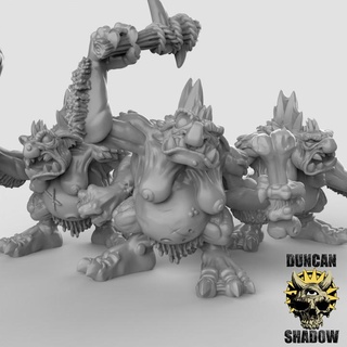 female trolls pre supported duncan shadow Toys & Games Tabletop Characters Creatures Fantasy Universe Board Store fantasy river troll warhammer dungeonsanddragons dnd pathfinder tabletopgames kingsofwar ageofsigmar ttrpg 3d print model - Mito3D