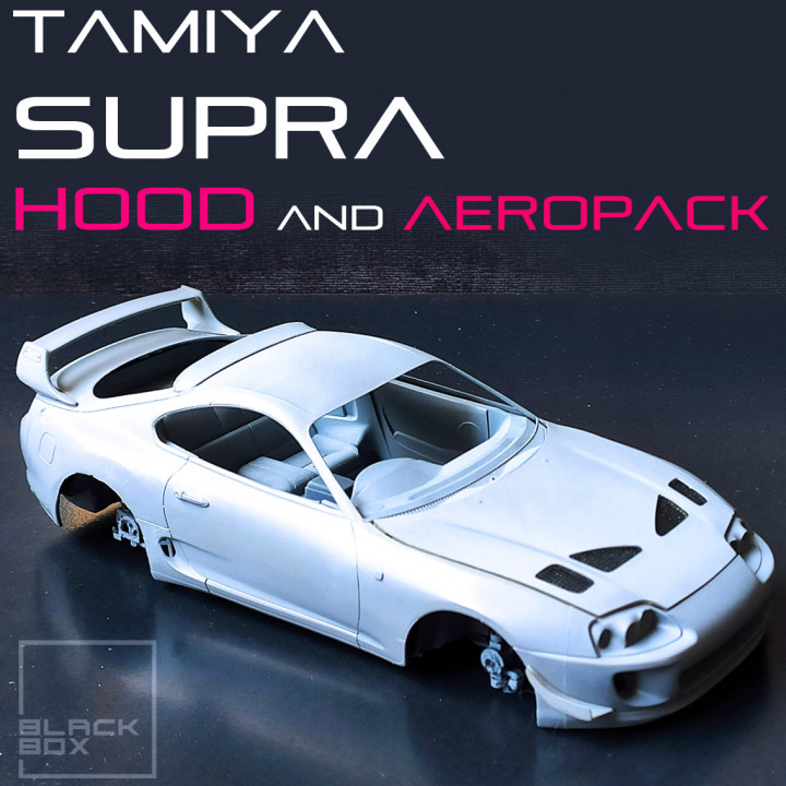 supra mk4 hood aeropack tamiya 1 24 modelkit black-box-miniatures stl RC Cars Drifting Scale 1:24 racing wing rc custom toyota jada hotwheels canard blackbox drift diecast majorette revell mkiv aoshima tomica rcdrift maisto trd 3D print model - Mito3D