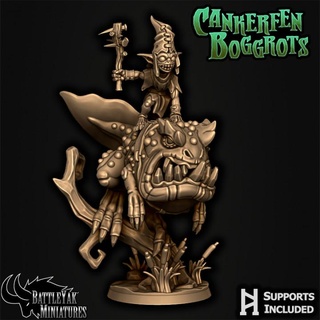 murkmire frogrider e battle yak miniatures Toys & Games Tabletop Characters Creatures Fantasy Universe Board Store fantasy goblin horror monster scifi tabletop frog cavalry dnd toad pathfinder greenskin eldritch battleyakminiatures 3d print model - Mito3D
