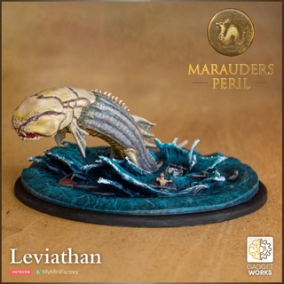 leviathan - giant sea monster shipwreck ocean base gadgetworks Toys & Games Tabletop accessories Characters Creatures Fantasy Universe Board Store dinosaur kraken tabletop serpent ttrpg 3d print model - Mito3D