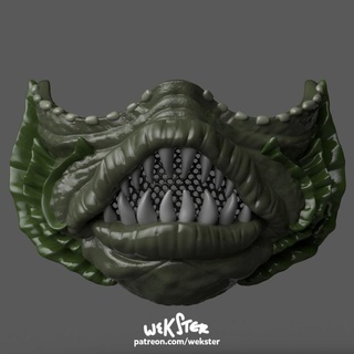 swamp creature mask - single color vedran marjanovi Props & Cosplay Masks and Helmets Home Garden Festivities Halloween Store black face halloween horror monster cosplay cosplayer wekster lagoon 3d print model - Mito3D