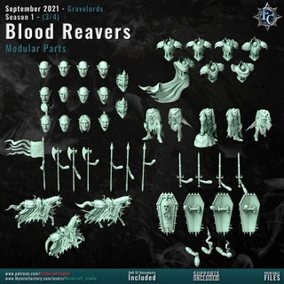 blood reavers fleshcraft studio Tabletop Characters & Creatures Store modular vampire knights gravelords 3d print model - Mito3D