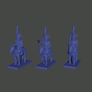 6-15mm mounted polish officers duchy warsaw henry turner Tabletop Characters & Creatures Store horse poland supportless napoleon cavalry command 6mm 10mm 15mm officer napoleonic 3d print model - Mito3D