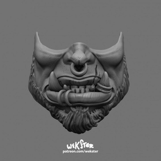 Ork Maske Single Multimaterial Vedran Marjanovi Requisiten Cosplay Masken Helme Geschäft Gesicht Fantasie Halloween Monster Warcraft Cosplayer 3d print model - Mito3D