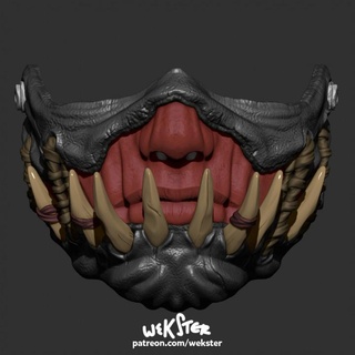 primordiale maschera single multimateriale vedran marjanovi oggetti scena cosplay maschere caschi negozio fantasia Halloween orrore calcolo originale Wekster 3d print model - Mito3D