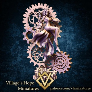 cronos goddess time 75&35mm scale village's hope miniatures Toys & Games Tabletop Characters Creatures Fantasy Universe Board Store rpg miniature minis dnd 75mm ttrpg trpg 3d print model - Mito3D