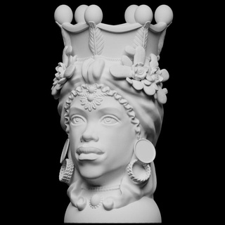 female sicilian testa di moro scan world Scan the World Europe Italy italy 3dprintable ceramic sicily 3d print model - Mito3D