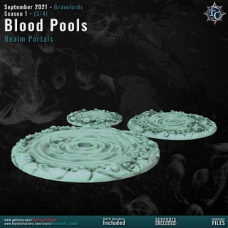 blood pools fleshcraft studio Toys & Games Tabletop accessories Characters Creatures Fantasy Universe Board Store 3D Printable Terrain terrain undead summoning gravesite gravelords 3d print model - Mito3D