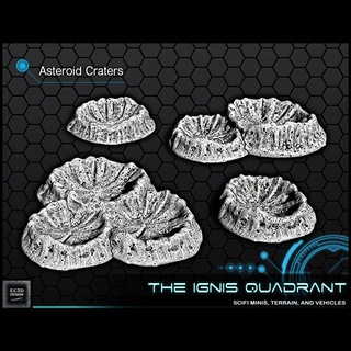 asteroid craters support-free evan carothers sci-fi wargaming scifi crater 3d print model - Mito3D