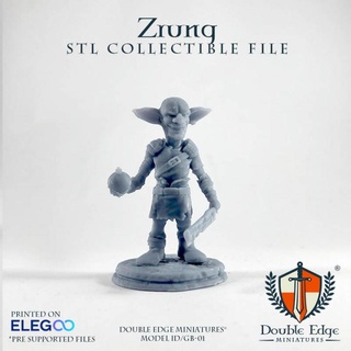 zrung - gb 01 double edge miniatures Toys & Games Tabletop Characters Creatures Fantasy Universe Board game goblin war miniature boardgame tabletop miniaturepainting 3d print model - Mito3D