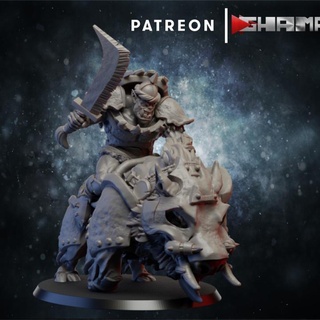 persian orc rider 3 support ready ghamak Toys & Games Tabletop Characters Creatures Fantasy Universe Board Store dragons dungeons sci-fi warhammer miniature hammer wargame dnd 3d print model - Mito3D