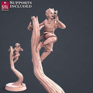 townsfolk tiefing kid tree stl miniatures Toys & Games Tabletop Characters Creatures Fantasy Universe Board Store fantasy wargames character child boy tabletop d&d tiefling npc 3d print model - Mito3D