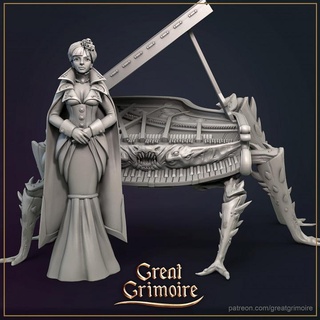 piano great grimoire  Toys & Games Tabletop Tabletop Characters & Creatures Fantasy Universe Board Games Tabletop Tabletop 3D Printable Terrain Fantasy Terrain mimic pianomonster  3d print model - Mito3D