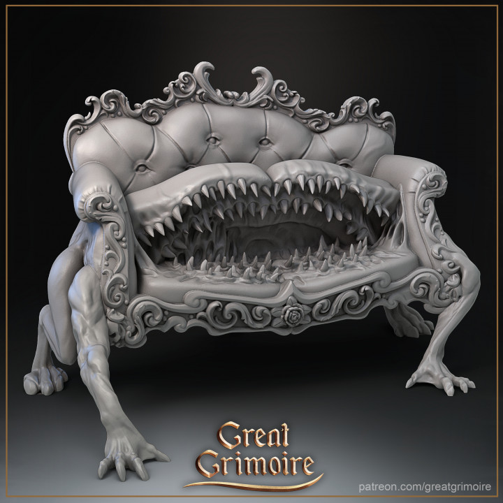 Sofa Monster großartig Zauberbuch Spielzeuge Spiele Tischplatte Zeichen Kreaturen Fantasie Universum Tafel nachahmen Greatgrimoire 3D print model - Mito3D