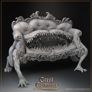 sofa monster great grimoire Toys & Games Tabletop Characters Creatures Fantasy Universe Board mimic greatgrimoire 3d print model - Mito3D