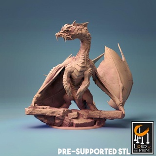 velho salmoura Dragão senhor impressão brinquedos jogos tampo mesa personagens criaturas fantasia universo borda loja 3d print model - Mito3D
