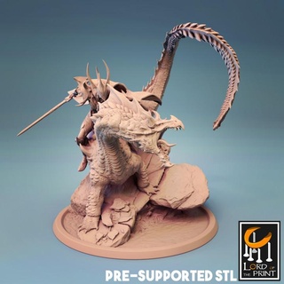 brine drake lord print Toys & Games Tabletop Characters Creatures Fantasy Universe Board Store lizard wing 3d print model - Mito3D
