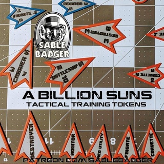 billion suns - tactical training tokens brander roullett space spaceship scifi gaslands abillionsuns sablebadger 3d print model - Mito3D