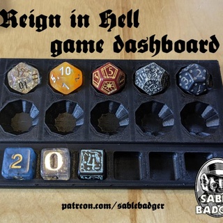 reign hell - game dashboard brander roullett sablebadger reigninhell 3d print model - Mito3D