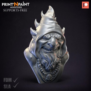 shaman goblin bust leonardo escovar Toys & Games Tabletop Characters Creatures Fantasy Universe Board Store Fan Art Busts dragons dungeons painting dnd pathfinder 3d print model - Mito3D