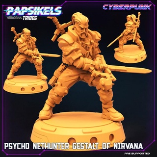 psycho nethunters gestalt nirvana papsikels miniatures Toys & Games Tabletop Characters Creatures Sci-Fi Universe Board Store cyberpunk 3d print model - Mito3D