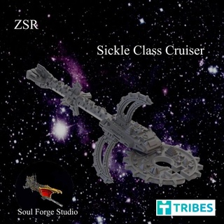 zsr sickle class cruiser soul forge studio Toys & Games Tabletop Characters Creatures Sci-Fi Universe Vehicles Machines Board Store zombiespacerobots 3d print model - Mito3D